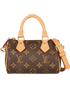 Nano Speedy, &pound;1,300, Handbags, Brown, Canvas, Front view